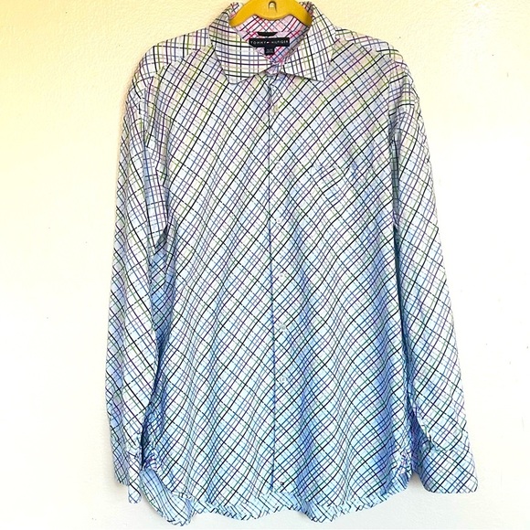 Tommy Hilfiger Other - Tommy Hilfiger men’s button-down, multicolored, rainbow stripe shirt XL